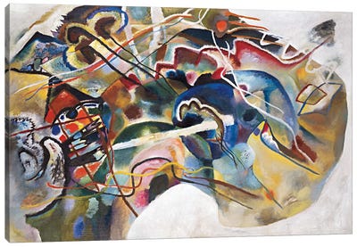Painting with White Border Canvas Art Print - Artwork Similar to Wassily Kandinsky