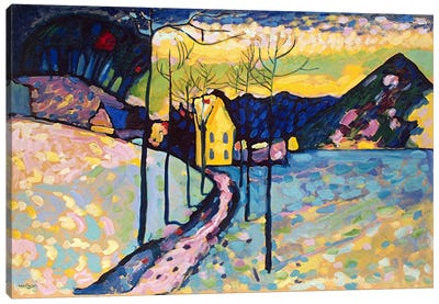 Winter Landscape Canvas Art Print - Artwork Similar to Wassily Kandinsky