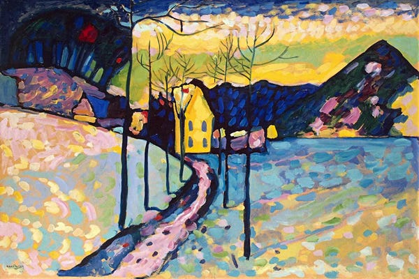 Large Floral & Botanical Art - Canvas Prints: Winter Landscape by Wassily Kandinsky