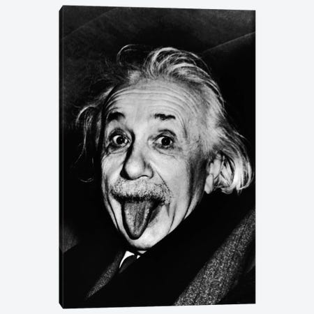 Albert Einstein, Sticking His Tongue Out Canvas Print #11437} by Arthur Sasse Canvas Art Print