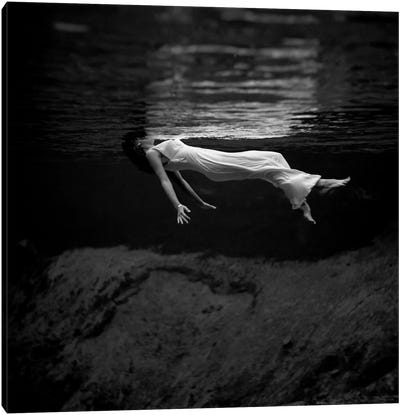 Woman In Water Canvas Art Print - Figurative Photography