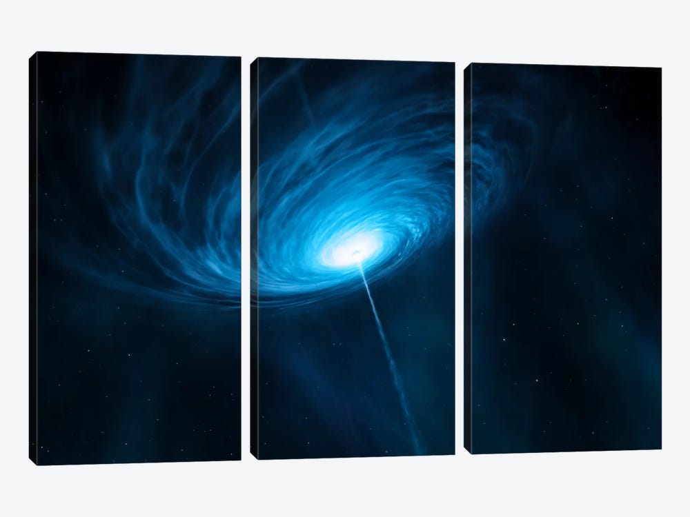 Distant Galaxy Quasar 3C 279 3-piece Canvas Print
