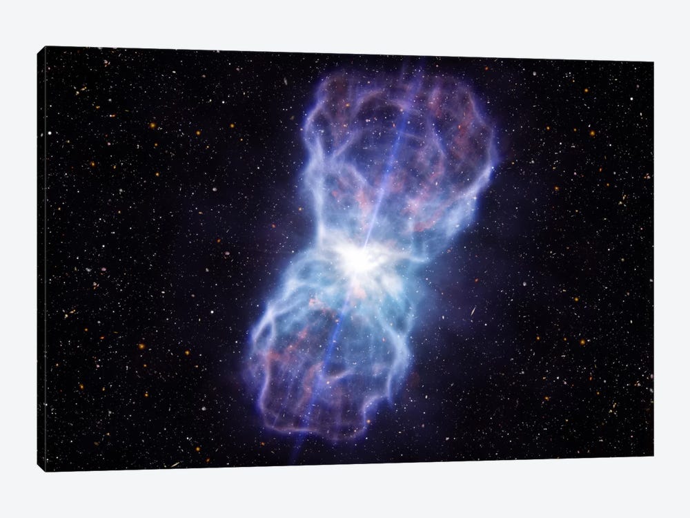 Supermassive Black Hole - Quasar SDSS J1106 Ejected Material 1-piece Canvas Wall Art