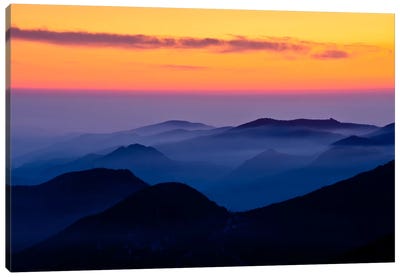 Rising Mist Canvas Art Print - Mountain Sunrise & Sunset Art