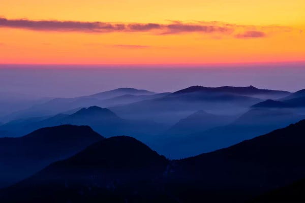 Mountain Sunrises & Sunsets: Rising Mist by Dan Ballard