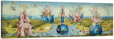 Top of Central Panel from The Garden of Earthly Delights II Canvas Art Print - Hieronymus Bosch