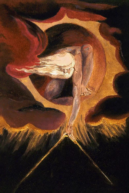 The Ancient Of Days (Illustration From "Europe a Prophecy" Copy B), 1795 by William Blake wall art