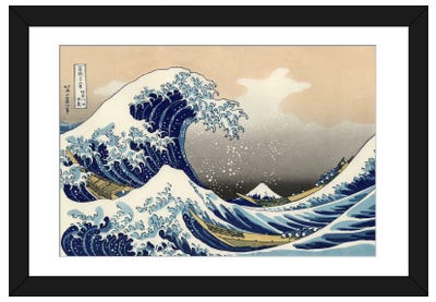 The Great Wave at Kanagawa, 1829 Paper Art Print - Bedroom Art