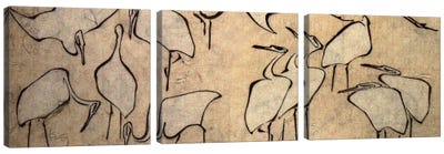 Cranes Canvas Art Print - 3-Piece Animal Art