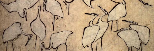 Ukiyo-e: Cranes by Katsushika Hokusai