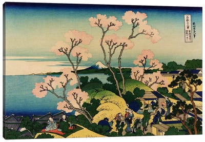 Goten-yama-hill, Shinagawa on the Tokaido (Tokaido Shinagawa Goten'yama no Fuji) Canvas Art Print