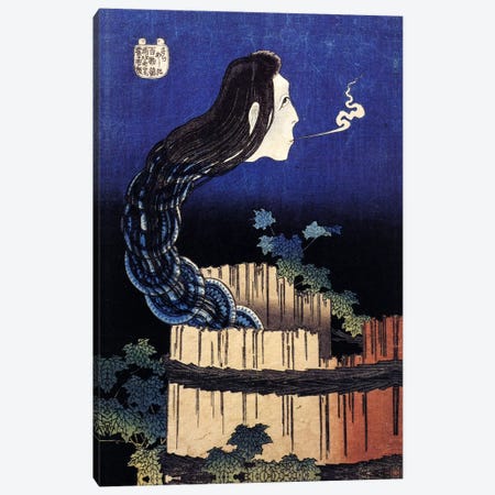 The Ghost Story of Okiku (Sarayashiki), 1830 Canvas Print #1191} by Katsushika Hokusai Canvas Wall Art