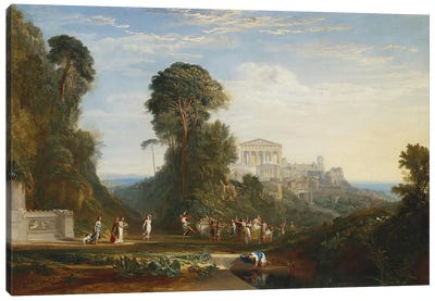 The Temple of Jupiter Panellenius Canvas Art Print - J.M.W. Turner