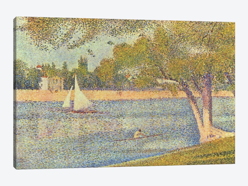 Banks of Seine (Seine at Grande Jatte) (Die Seine an der Grand JatteFrühling) by Georges Seurat 1-piece Art Print