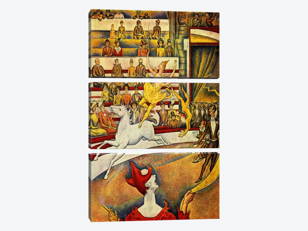 The Circus 1891 by Georges Seurat 3-piece Canvas Art Print