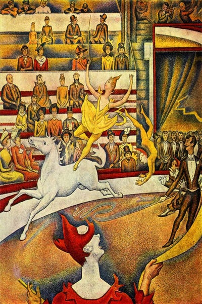 Horseback: The Circus 1891 by Georges Seurat