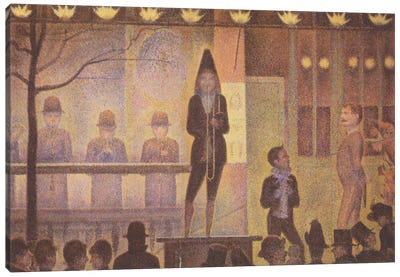Circus Sideshow (Parade de Cirque) 1887-1888 Canvas Art Print - Performing Arts