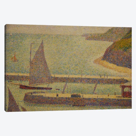 Port En Bressin Canvas Print #1229} by Georges Seurat Canvas Art