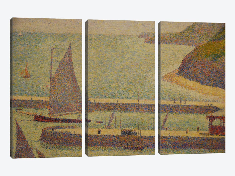 Port En Bressin by Georges Seurat 3-piece Canvas Artwork