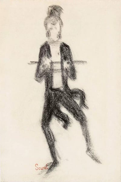 Georges Seurat: Le Danseur A La Canne 1889 by Georges Seurat
