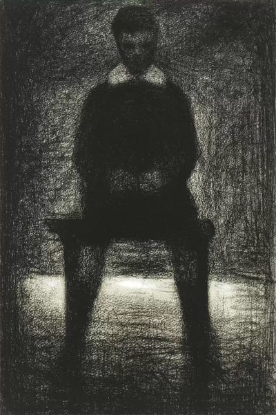 Maurice Appert (Garconnet Assis) 1884 by Georges Seurat gallery poster