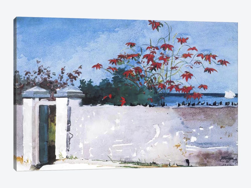 A Wall, Nassau, 1898 1-piece Canvas Print