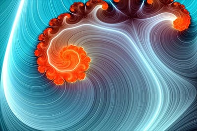 Teal Abstract Art