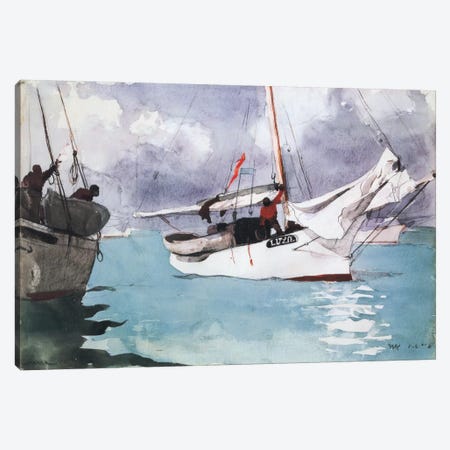 Fishing Boats, Key West, 1903 Canvas Print #1245} by Winslow Homer Art Print