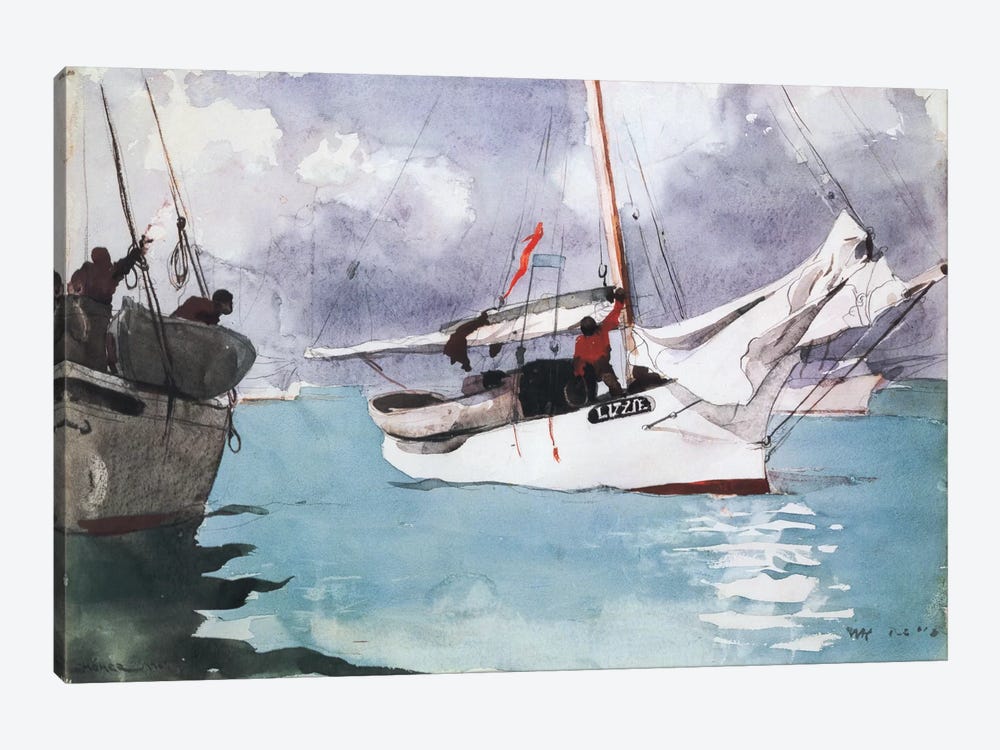 Fishing Boats, Key West, 1903 1-piece Canvas Wall Art