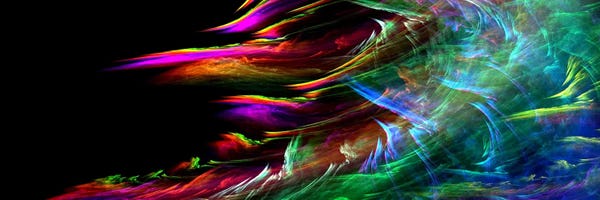 Abstract Photography: Fire Wave (Panoramic) by Unknown Artist