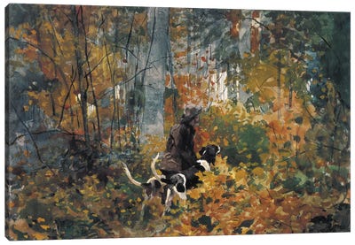 On the Trail, 1892 Canvas Art Print - Spaniels