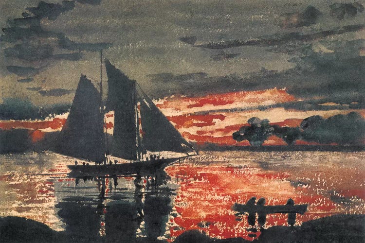 Sunset Fires, 1880 by Winslow Homer wall art