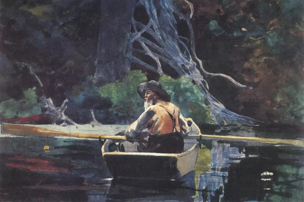 Rowboats: The Adirondack Guide, 1894 by Winslow Homer