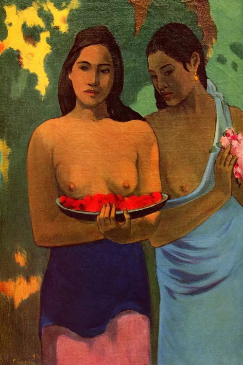 Deux Thaitiennes (Two Tahitian Women) by Paul Gauguin wall art