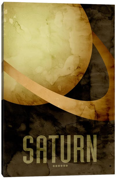 The Planet Saturn Canvas Art Print - Space Travel Posters