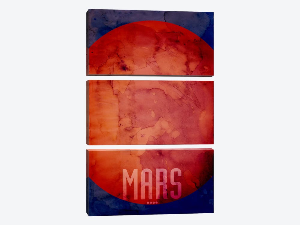 The Planet Mars by Michael Tompsett 3-piece Canvas Art Print