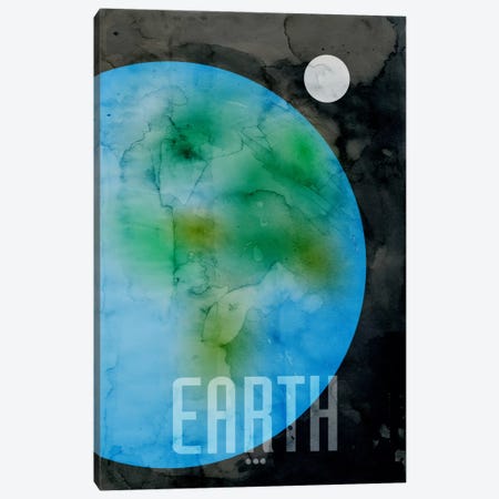 The Planet Earth Canvas Print #12803} by Michael Tompsett Art Print