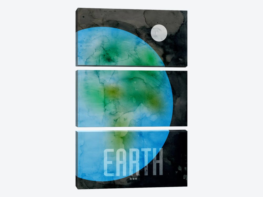 The Planet Earth by Michael Tompsett 3-piece Canvas Artwork