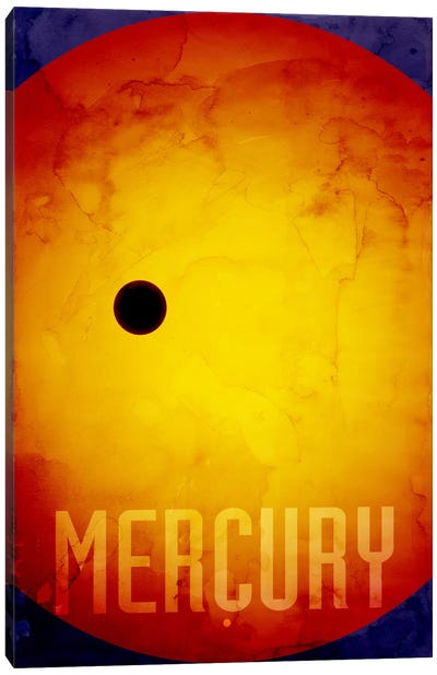 The Planet Mercury Canvas Art Print - Kids Educational Art