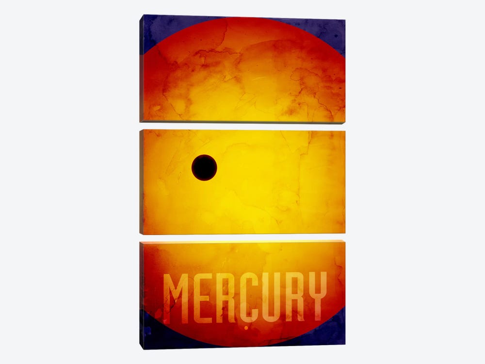The Planet Mercury by Michael Tompsett 3-piece Canvas Artwork