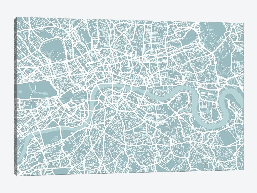 London Map by Michael Tompsett 1-piece Art Print
