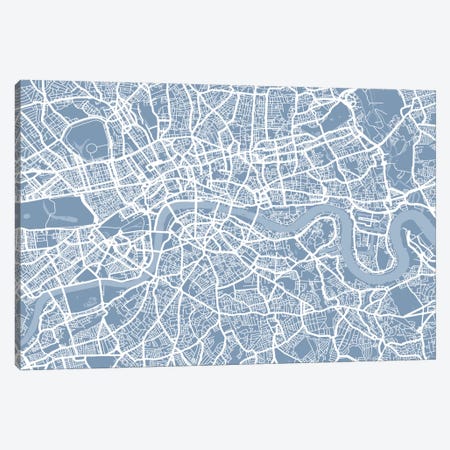 London Map II Canvas Print #12809} by Michael Tompsett Canvas Print