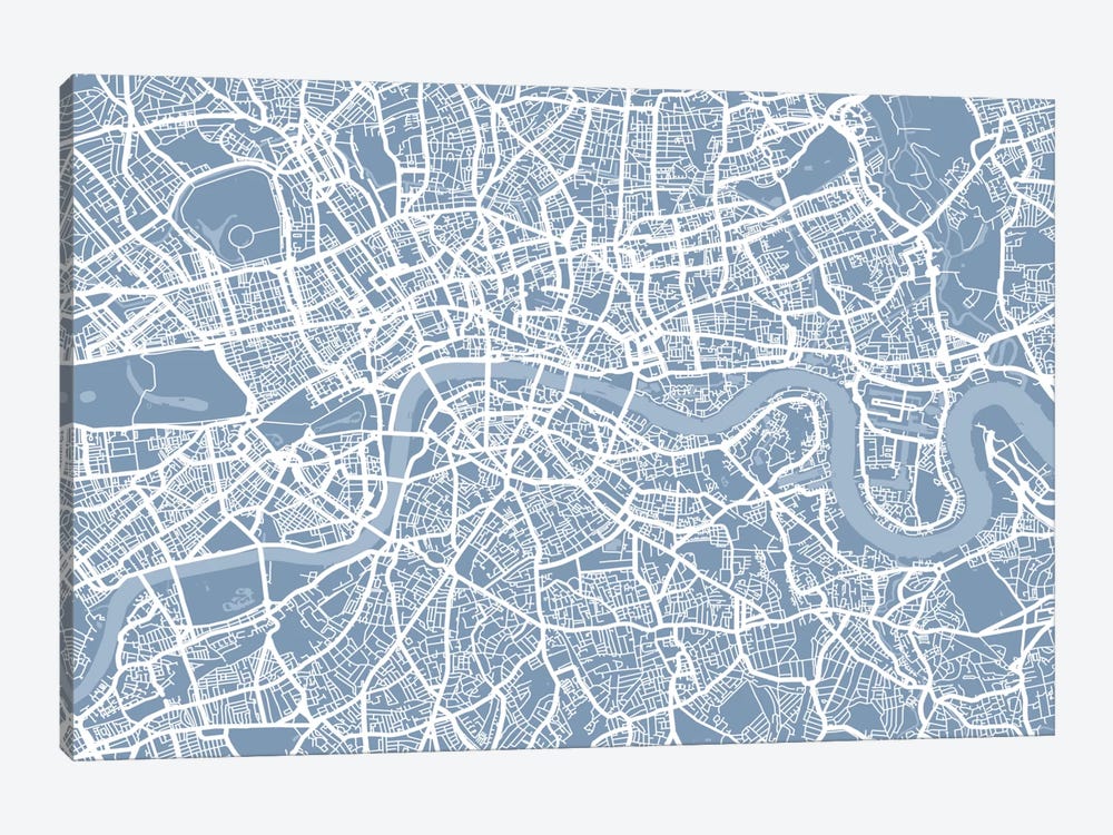 London Map II by Michael Tompsett 1-piece Canvas Artwork