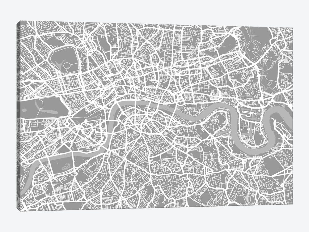 London Map V by Michael Tompsett 1-piece Canvas Art