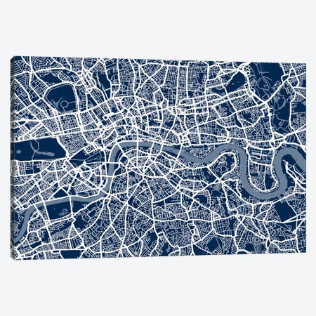 London Map VI Canvas Print #12813} by Michael Tompsett Canvas Art