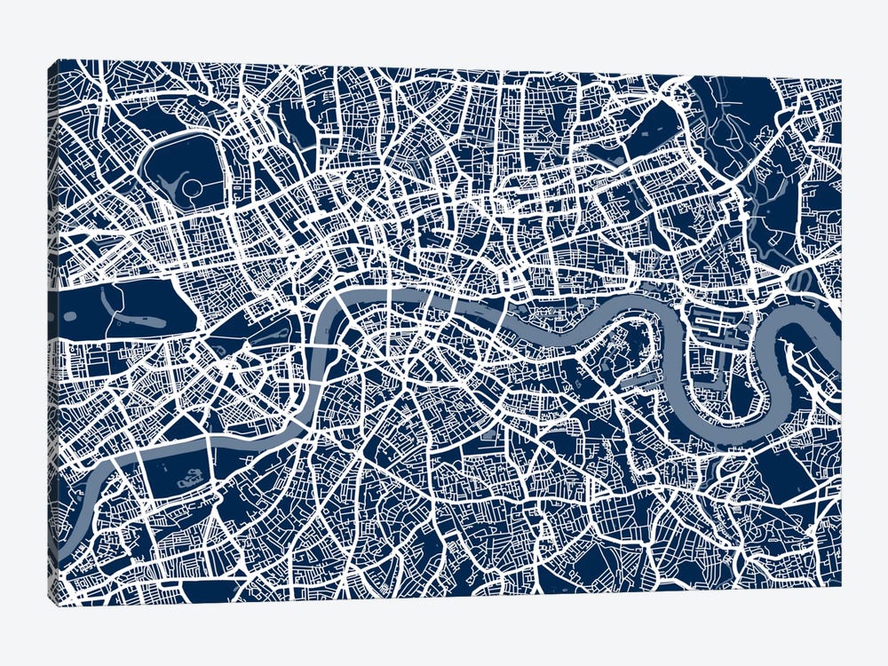 London Map VI by Michael Tompsett 1-piece Canvas Art Print