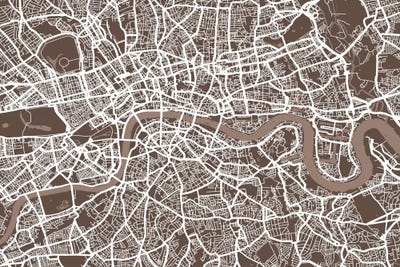 London Map VII by Michael Tompsett canvas print