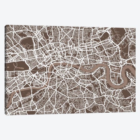 London Map VII Canvas Print #12814} by Michael Tompsett Canvas Art Print