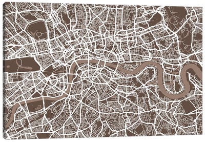 London Map VII Canvas Art Print