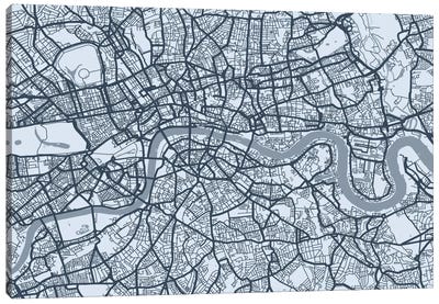 London Map VIII Canvas Art Print - Abstract Maps Art